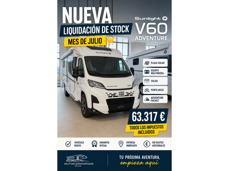 Autocaravana Sunlight V60 Adventure...