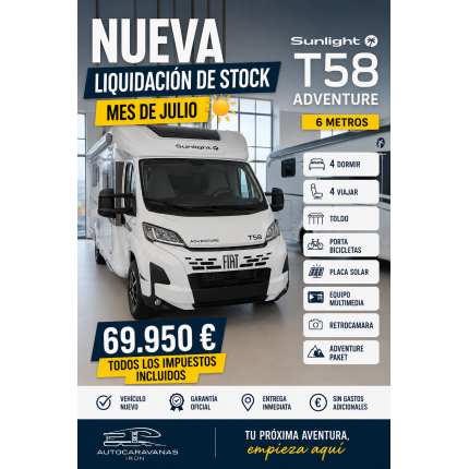 Autocaravana Sunlight T58...